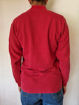 Vintage Rodhos Valentino Japan Turtleneck Brusttasche Rot M-L