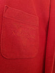 Vintage Rodhos Valentino Japan Turtleneck Brusttasche Rot M-L