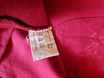 Vintage Rodhos Valentino Japan Turtleneck Brusttasche Rot M-L