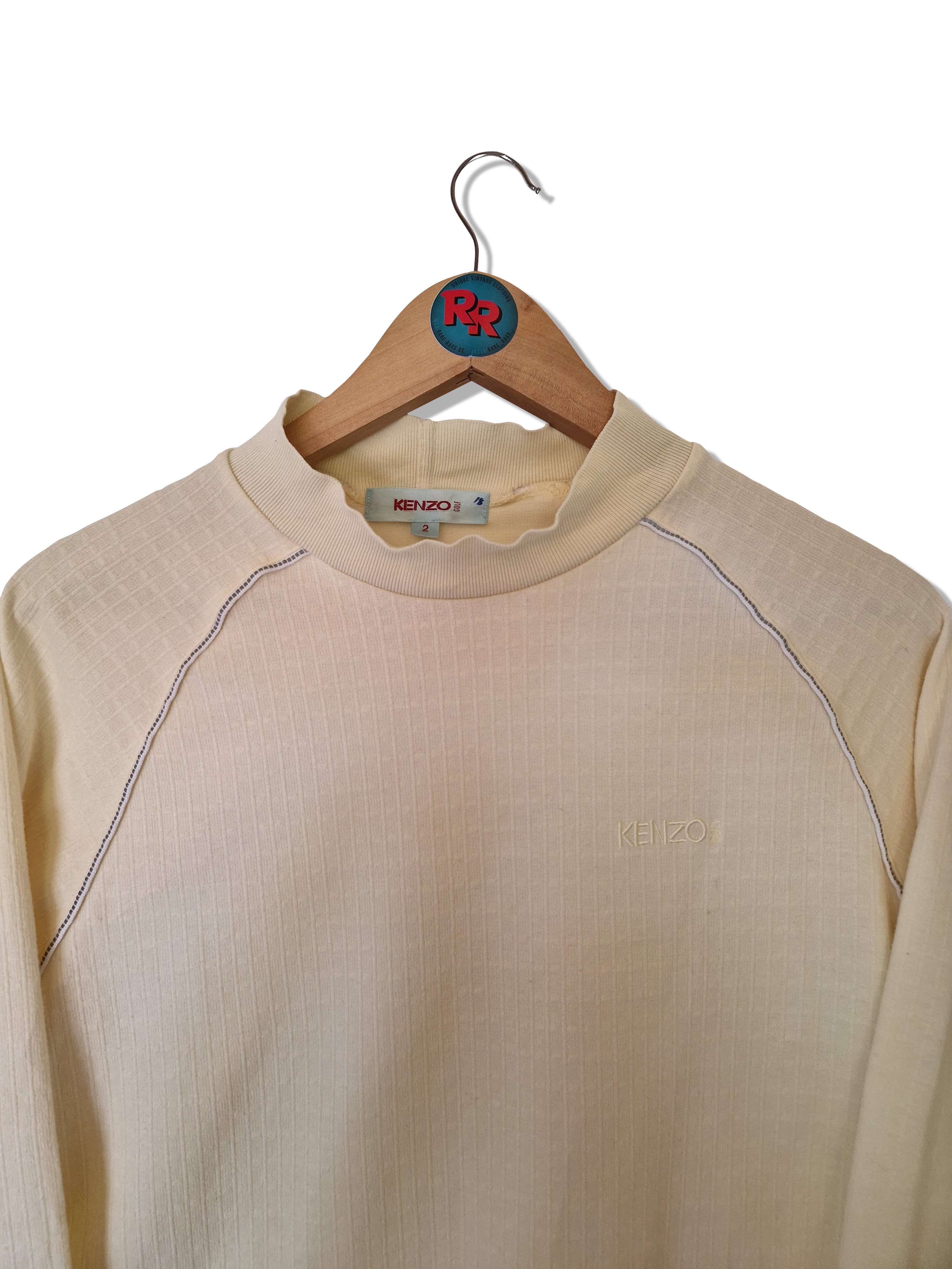 Vintage Kenzo Golf Turtleneck Beige/Creme S-M