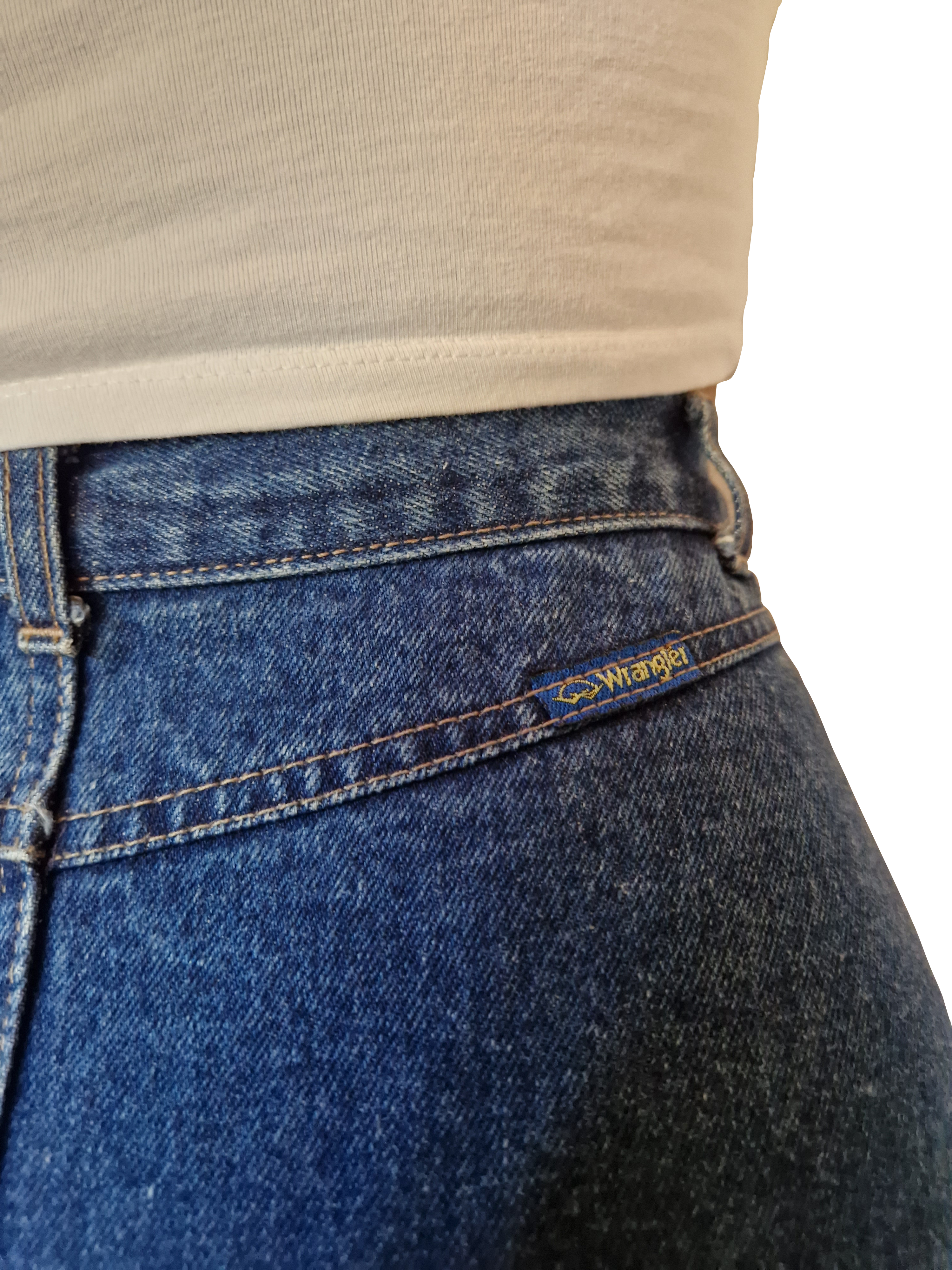 Vintage Wrangler Jeansrock Made In Italy Dunkelblau S-M