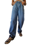 Vintage Aerosoul Jeans Skater Baggy Backpocket Stitching Blau 34x34