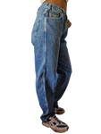 Vintage Aerosoul Jeans Skater Baggy Backpocket Stitching Blau 34x34