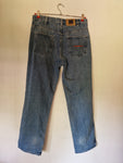 Vintage Aerosoul Jeans Skater Baggy Backpocket Stitching Blau 34x34