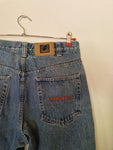 Vintage Aerosoul Jeans Skater Baggy Backpocket Stitching Blau 34x34