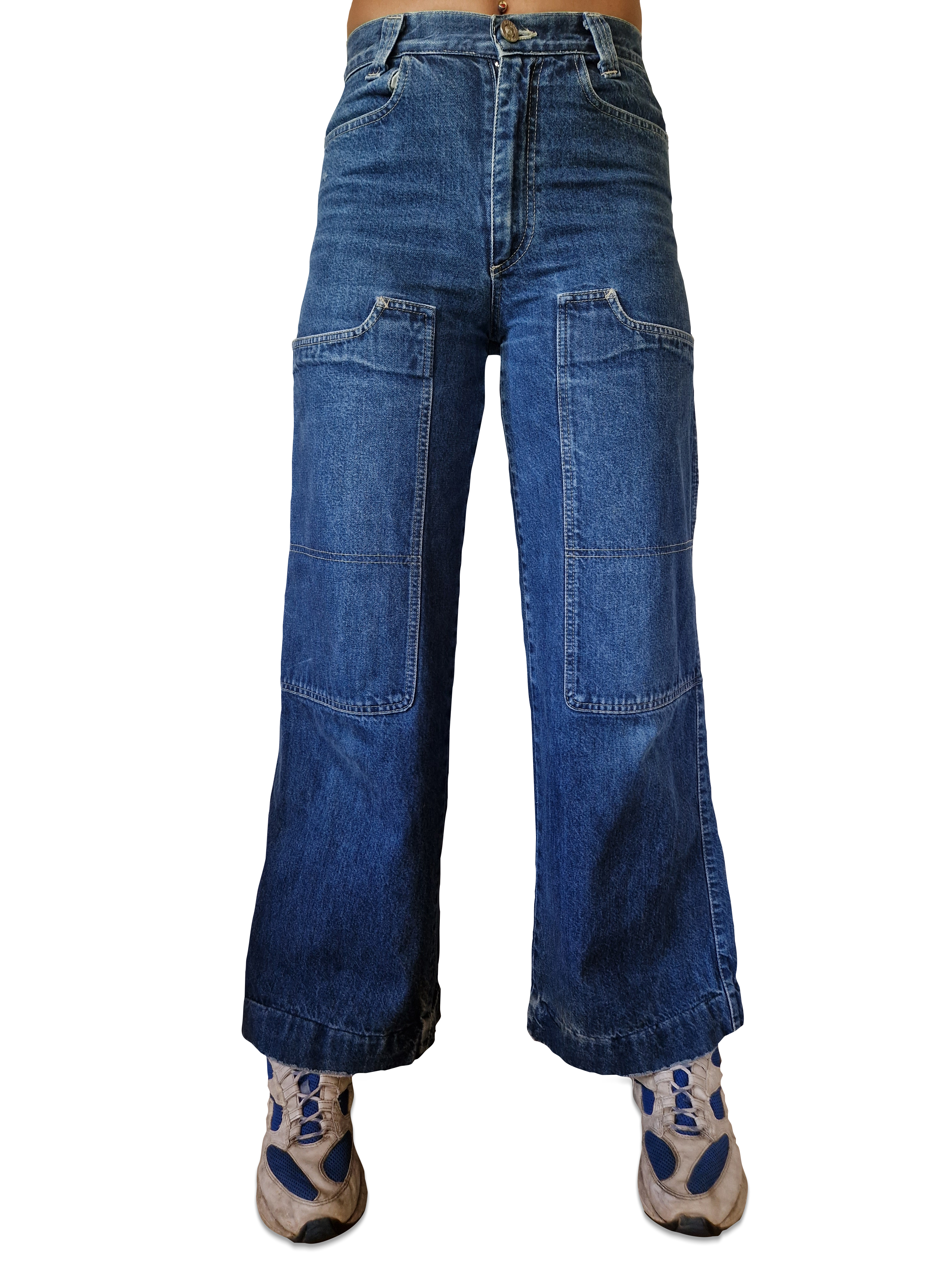 Vintage Killah Babe Jeans Skater Flared Baggy Blau 31