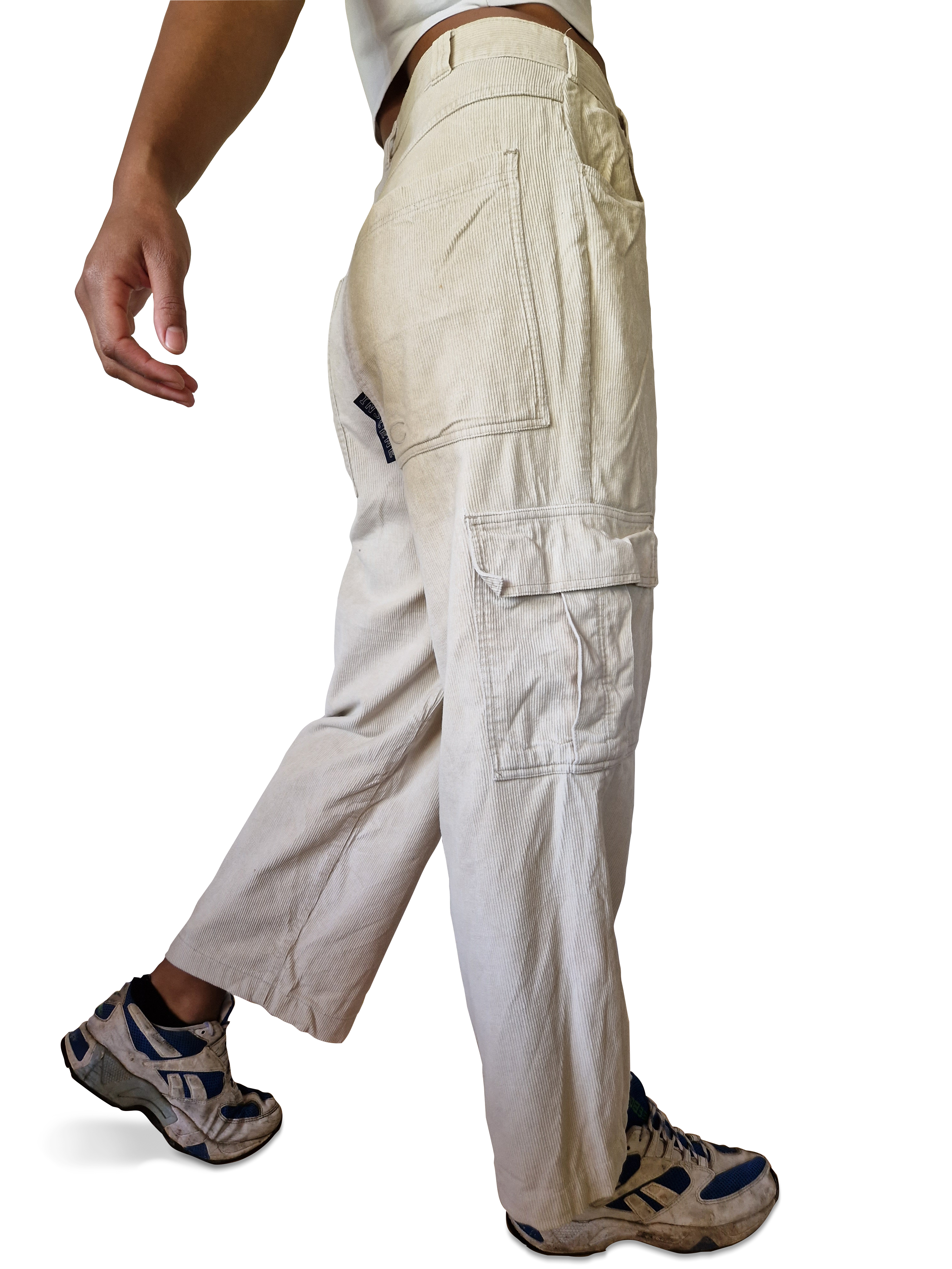 InScene Cordhose Cargo Style Baggy Hellbraun Beige 34