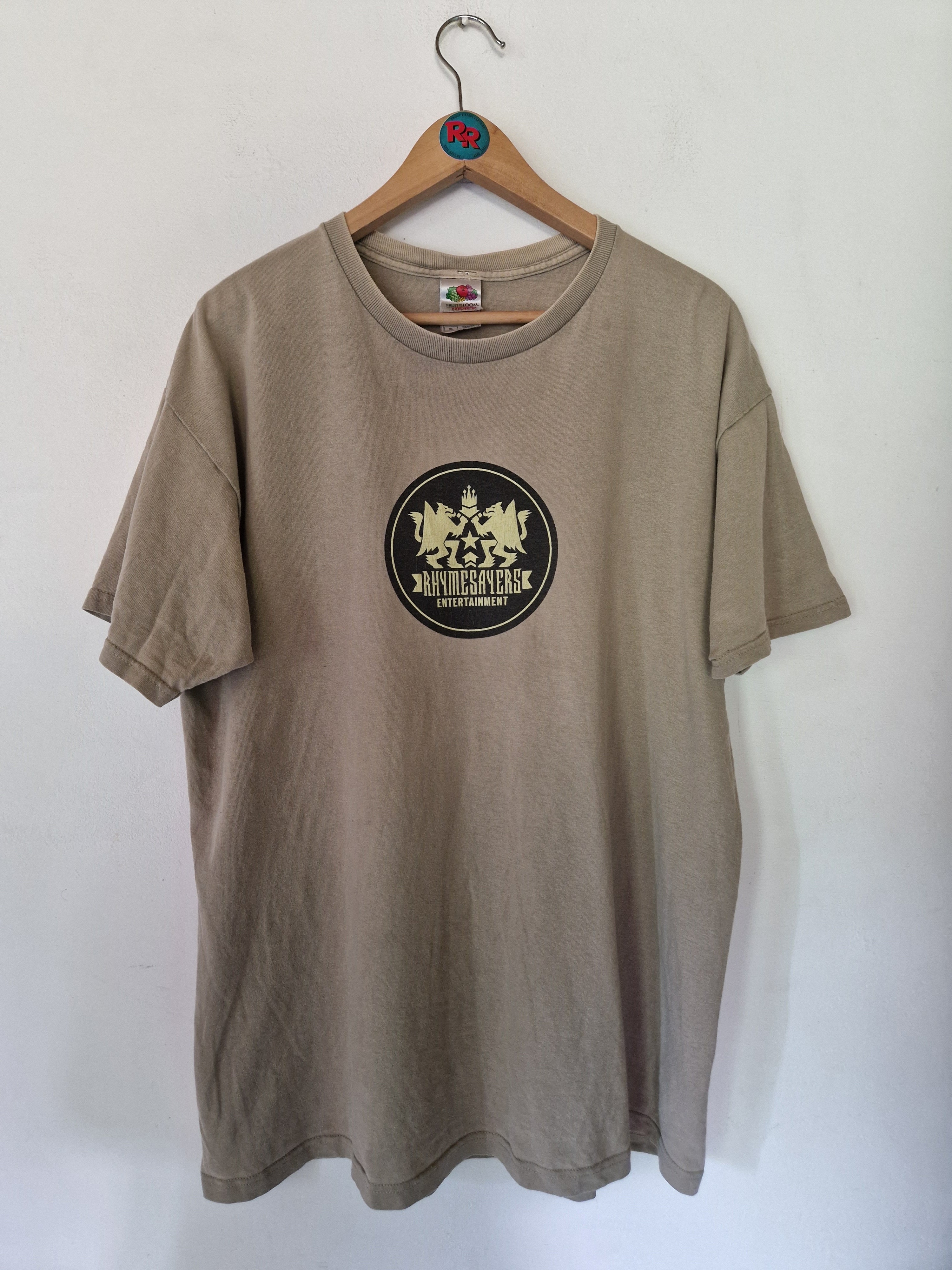 Vintage Fruit Of The Loom Shirt Rhymesayers Entertainment MF Doom Braun XL