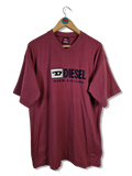 Vintage Diesel Shirt Spellout Rot XL-XXL