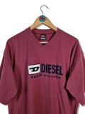 Vintage Diesel Shirt Spellout Rot XL-XXL