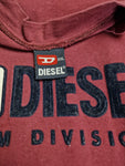 Vintage Diesel Shirt Spellout Rot XL-XXL