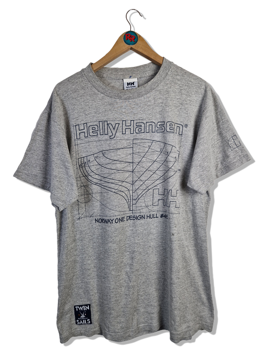 Vintage Helly Hansen Shirt Sea Gear Made In USA Grau L