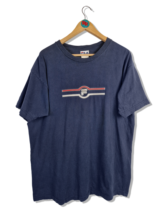 Vintage Fila Shirt Navy Blue L-XL