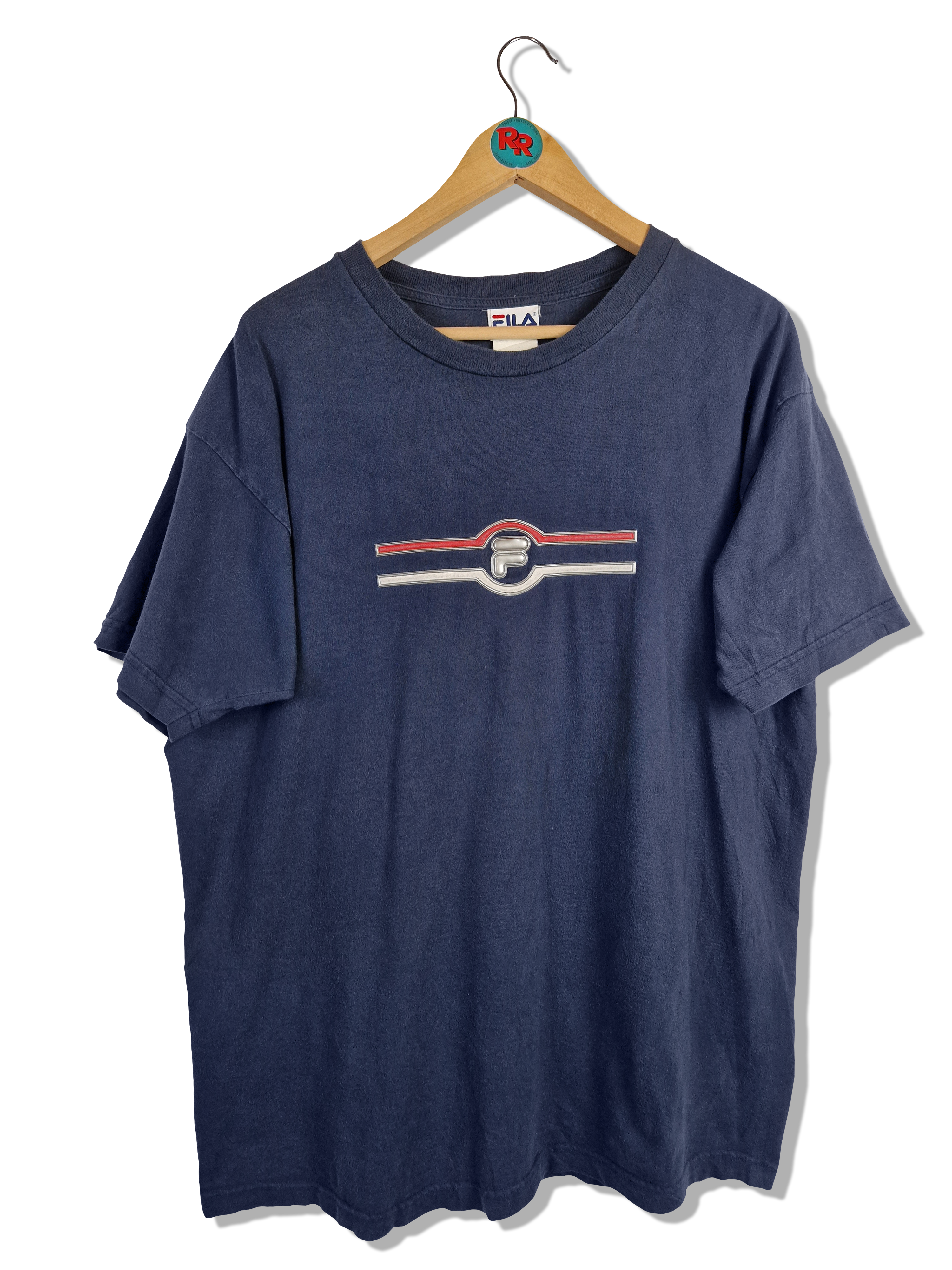 Vintage Fila Shirt Navy Blue L-XL