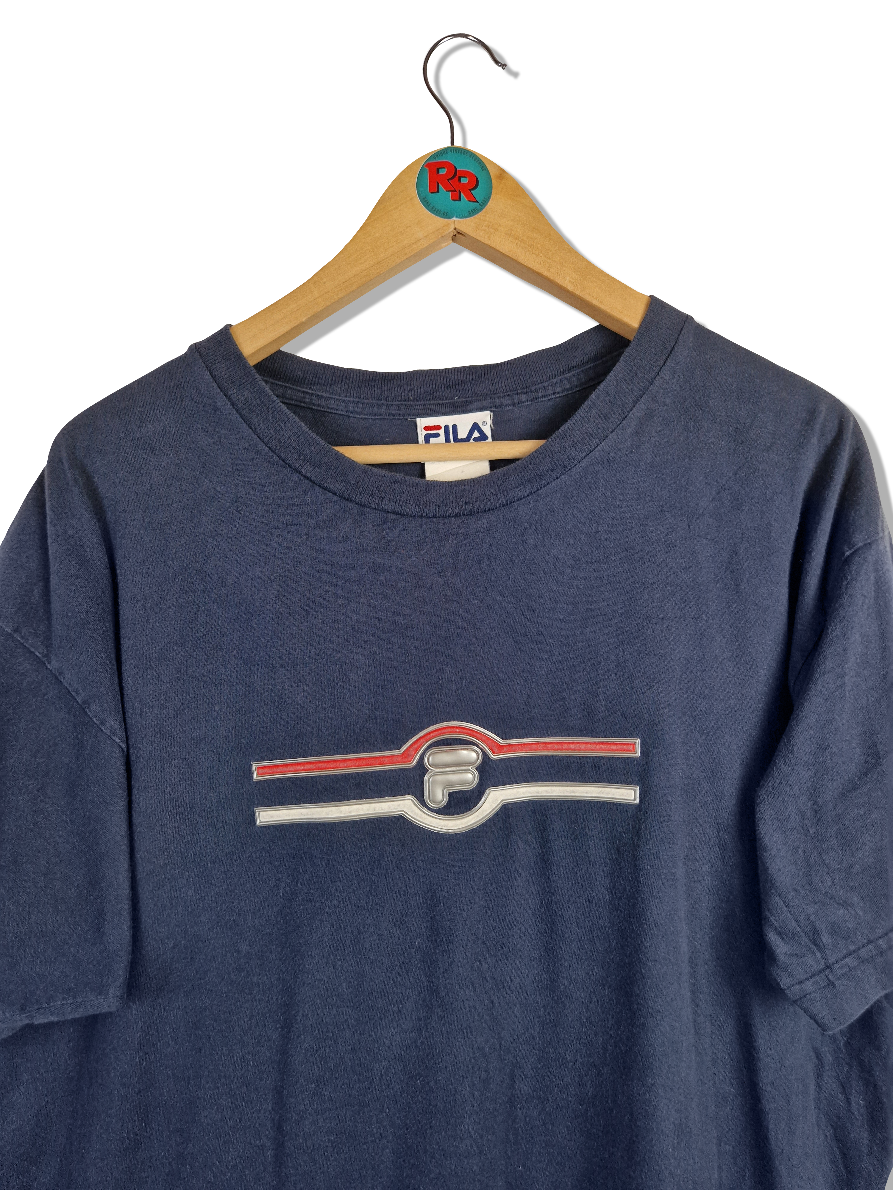 Vintage Fila Shirt Navy Blue L-XL