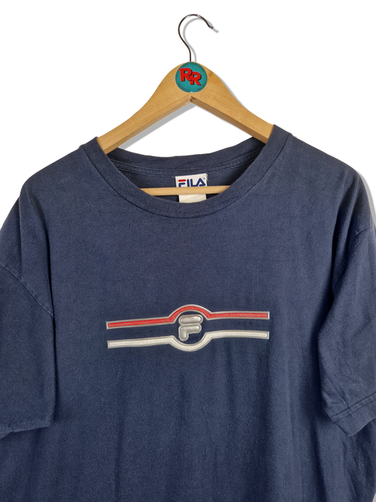 Vintage Fila Shirt Navy Blue L-XL