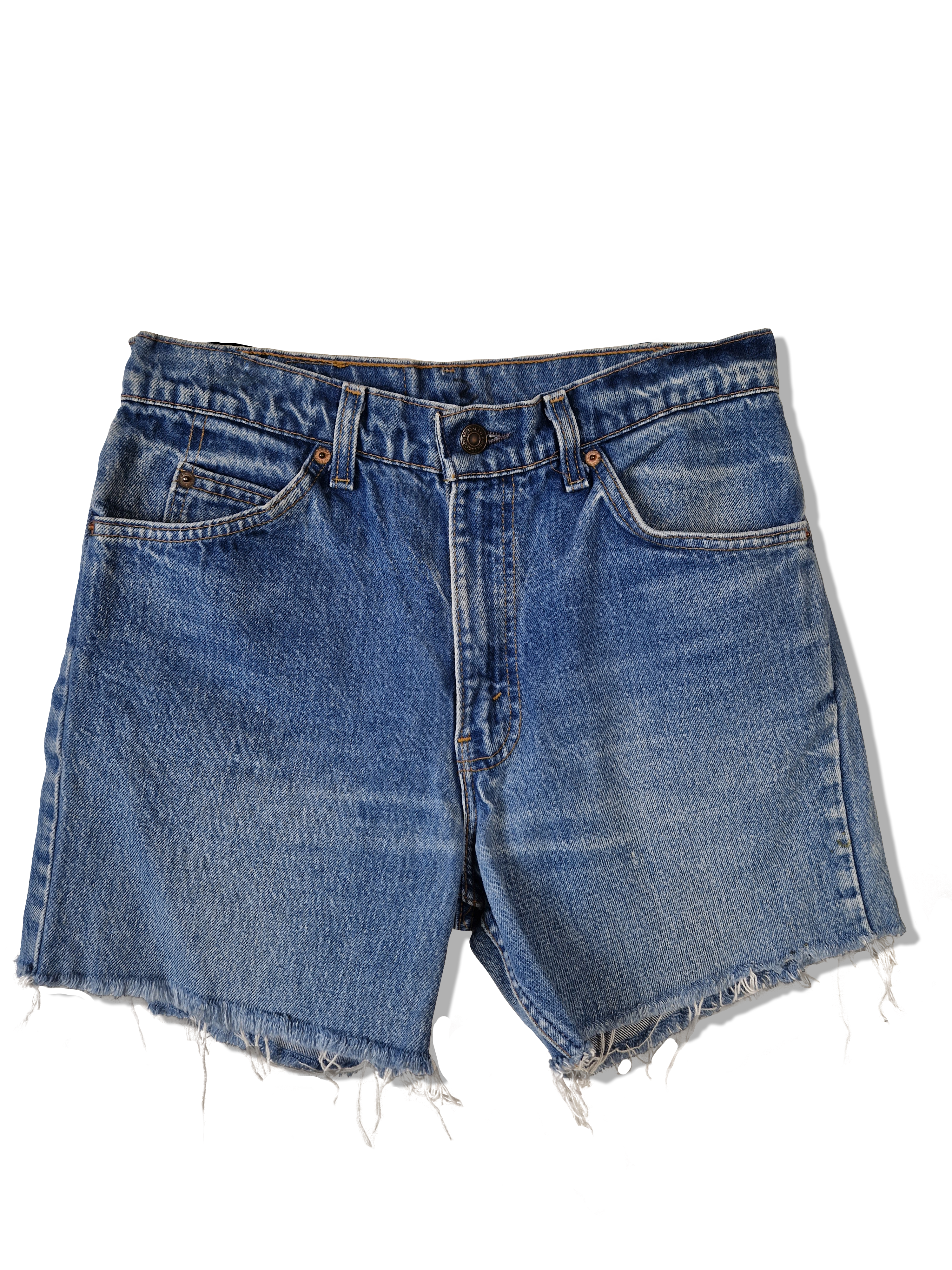 Vintage Levis Jeansshorts Orange Tab Late 80s Made In USA Blau W31 L30