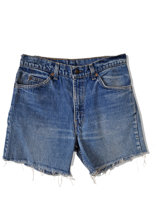 Vintage Levis Jeansshorts Orange Tab Late 80s Made In USA Blau W31 L30
