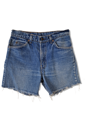 Vintage Levis Jeansshorts Orange Tab Late 80s Made In USA Blau W31 L30