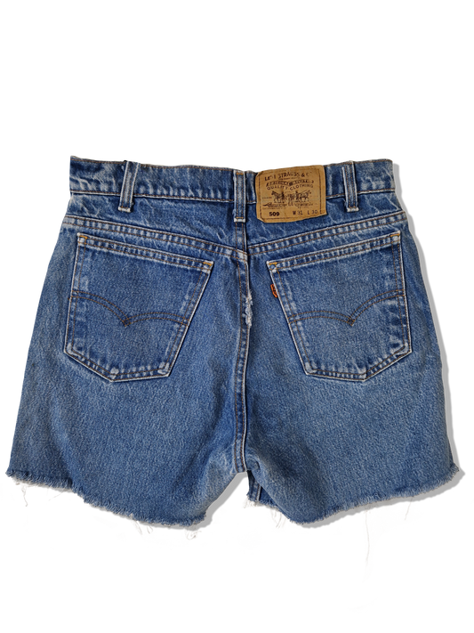 Vintage Levis Jeansshorts Orange Tab Late 80s Made In USA Blau W31 L30