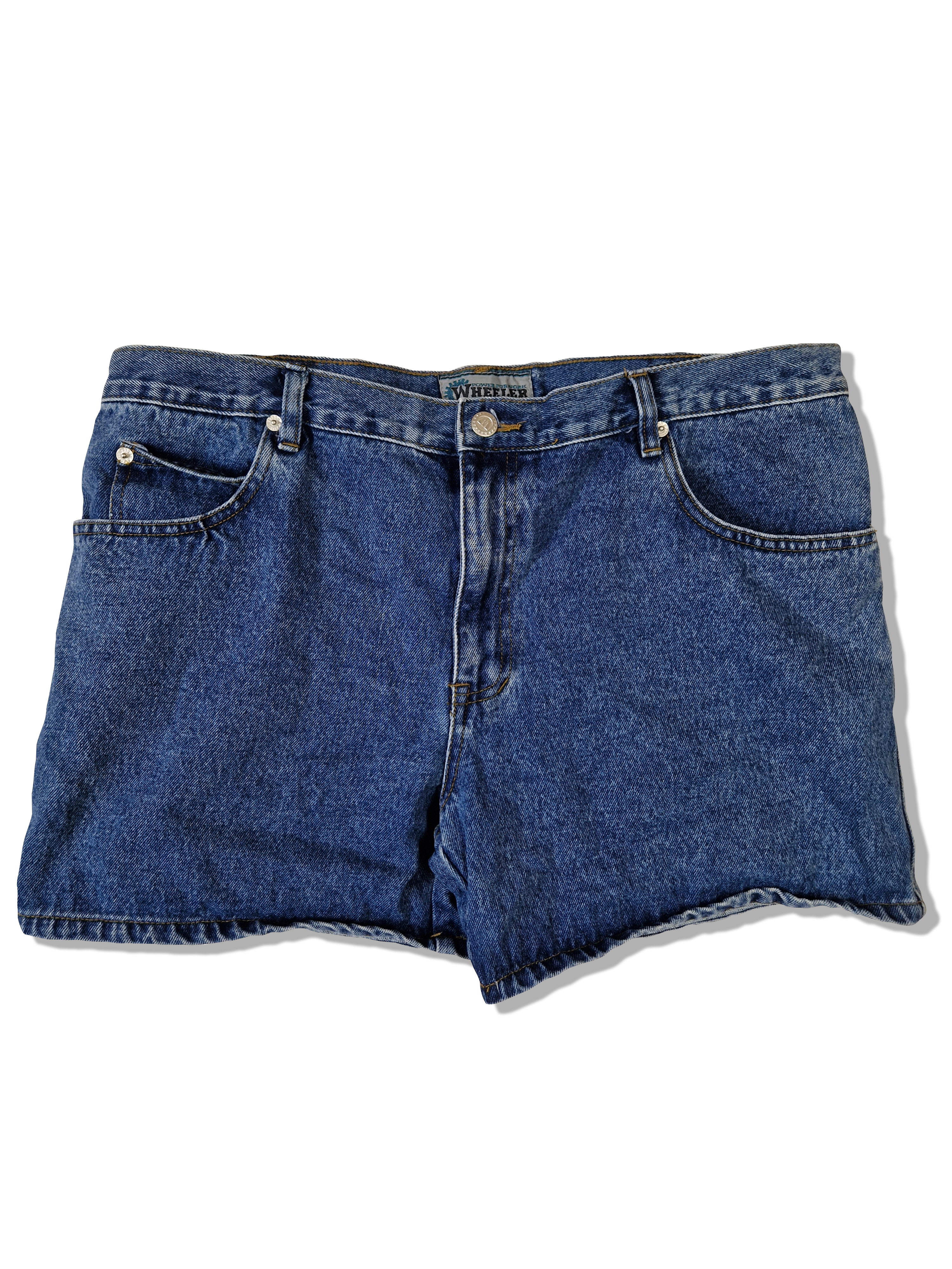 Vintage Wheeler Jeansshorts Fade Out Dunkelblau (40)
