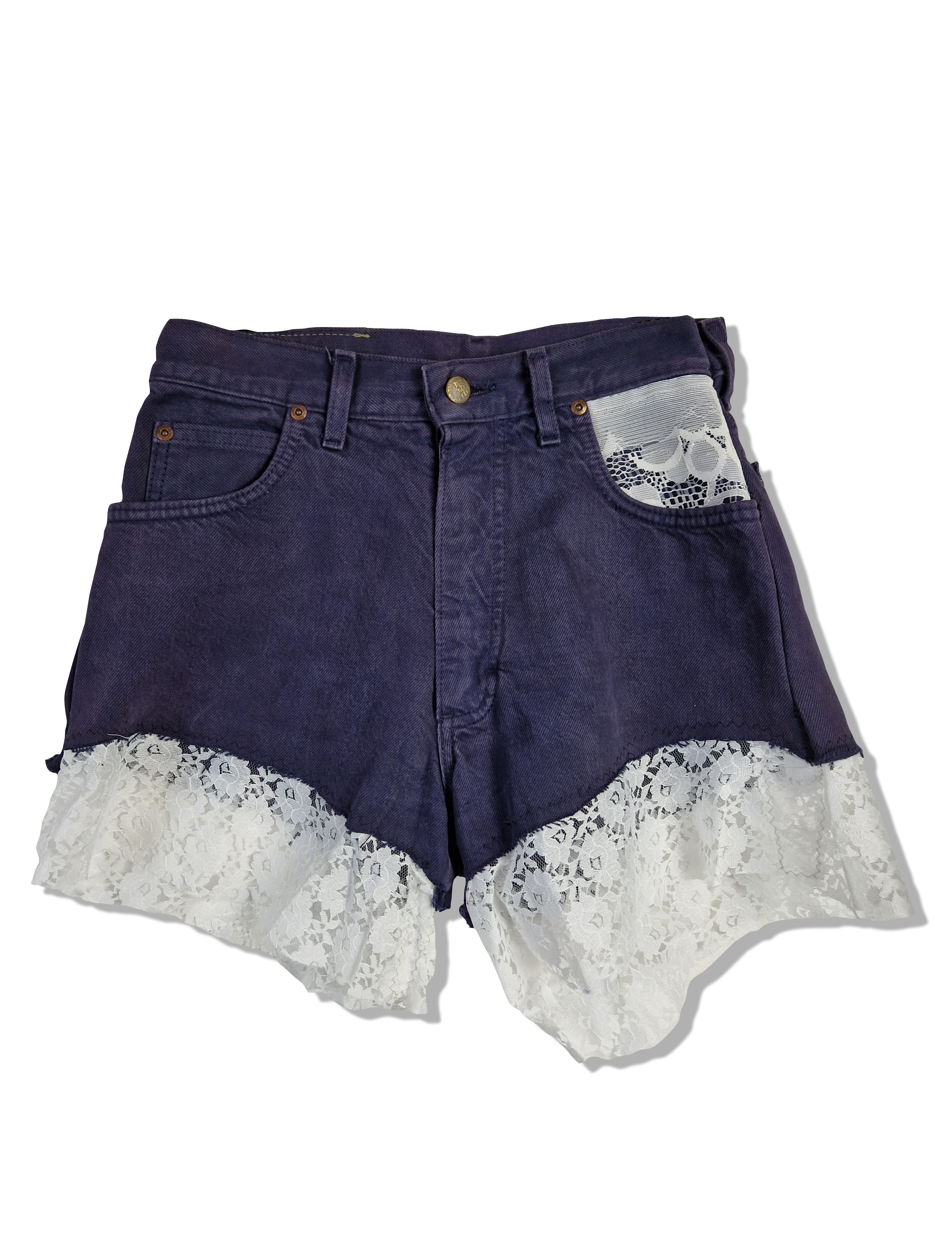 Lee Hotpants Portland Mit Spitze Dunkelblau Weiß 31-34