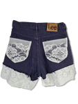Lee Hotpants Portland Mit Spitze Dunkelblau Weiß 31-34