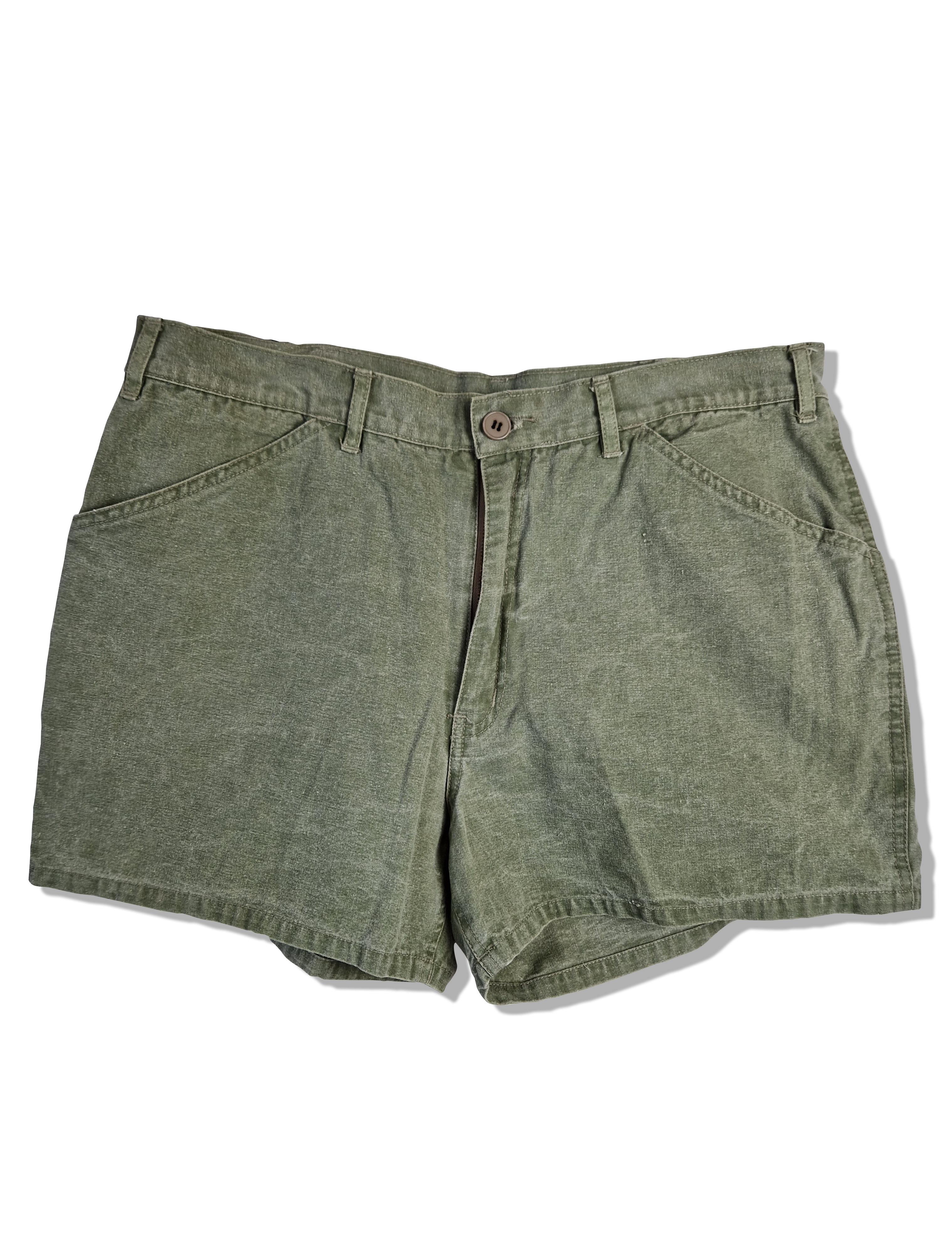 Vintage C&A Kurze Hose Grün/Khaki (52) L-XL