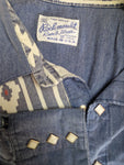 Vintage Rockmount Ranchwear Westernhemd 70s Made In USA Blau Weiß L-XL