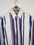 Wrangler Westernhemd Gestreift Weiß Blau L