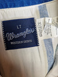 Wrangler Westernhemd Gestreift Weiß Blau L