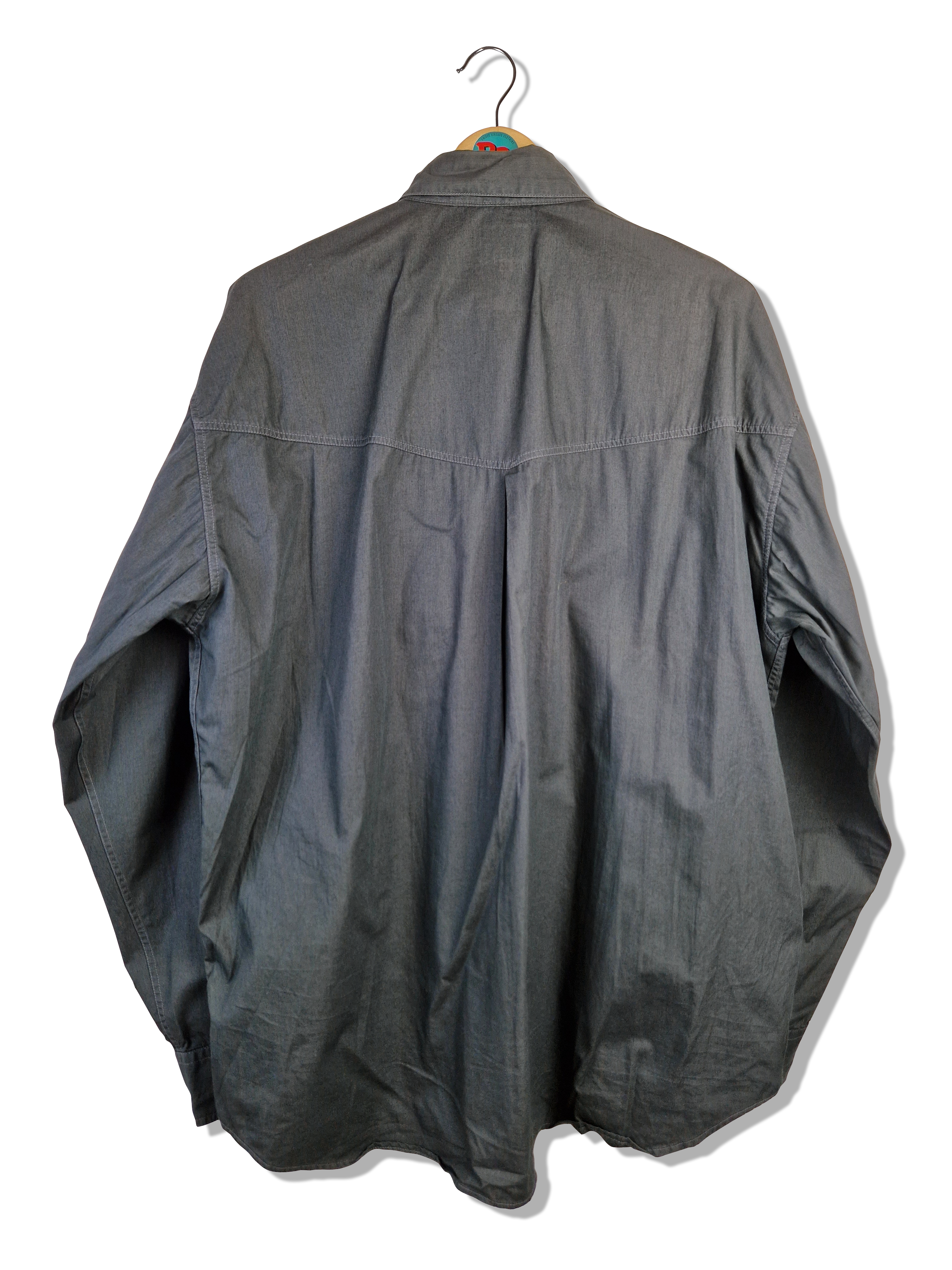 Vintage Versace Hemd Made In Italy Grau Schwarz XL