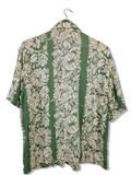 Vintage Rocky Hawaiishirt Kurzarm Grün Weiß S