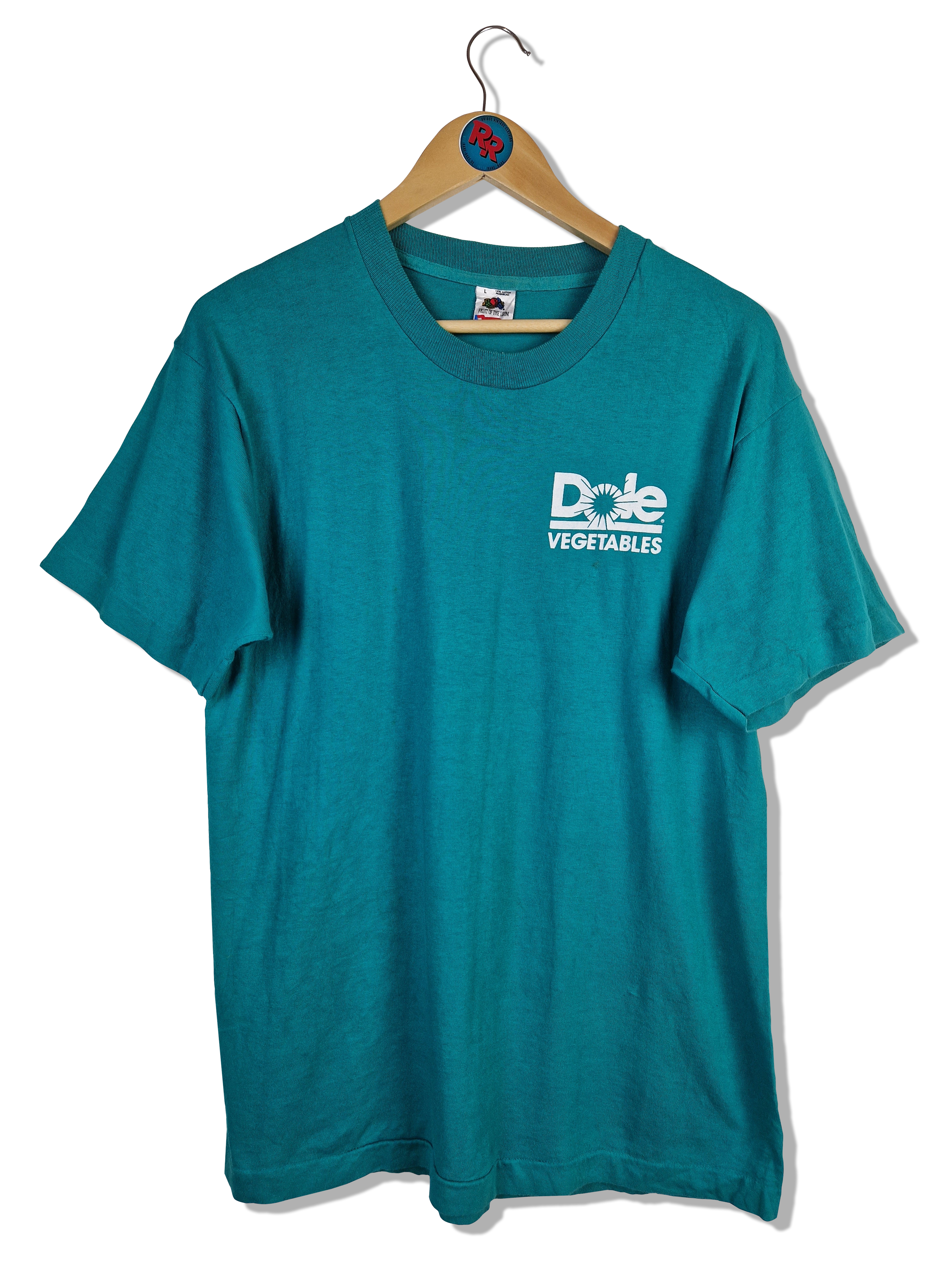 Vintage Fruit Of The Loom Shirt Dole Vegetables Made In USA Single Stitched L - RareRags
