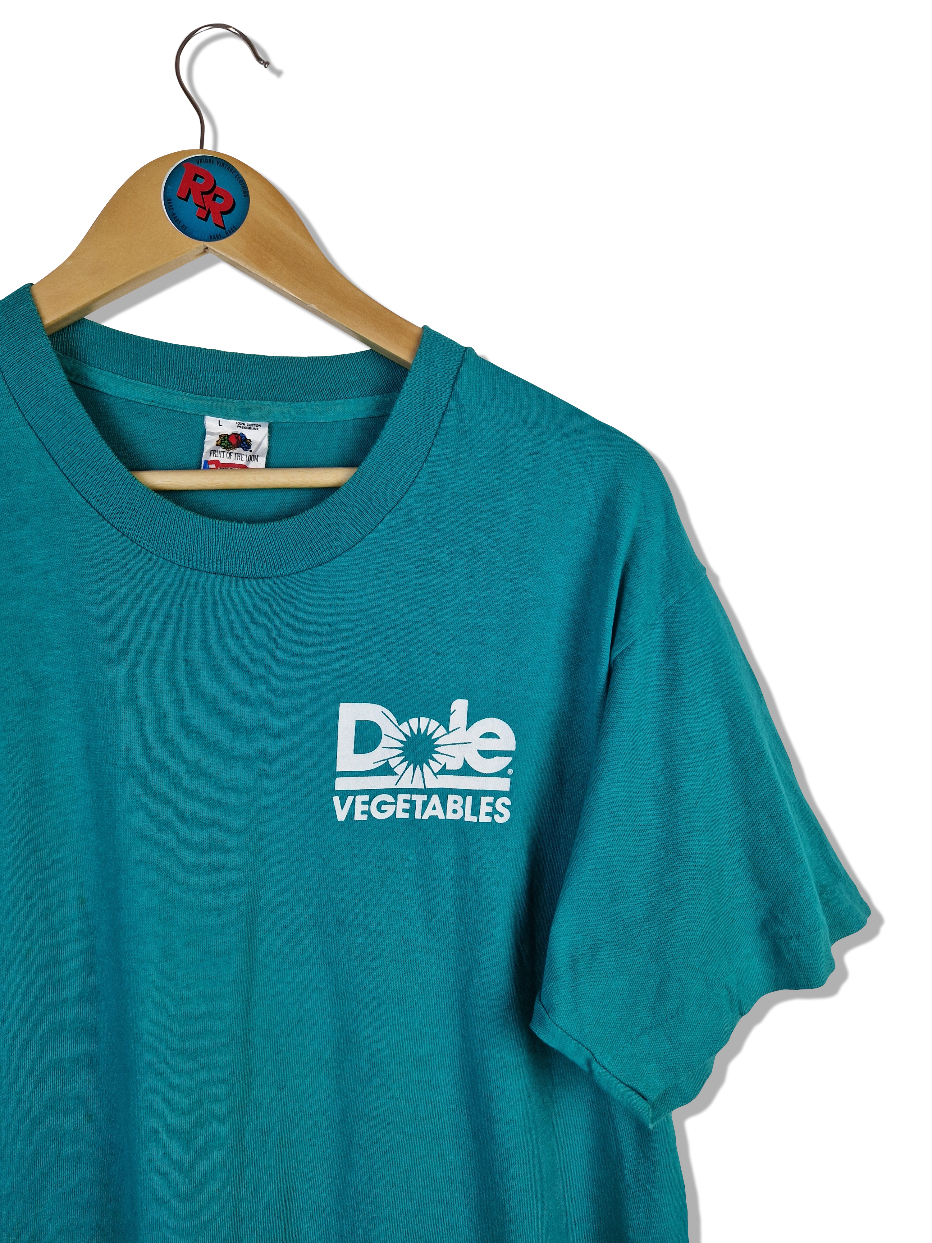 Vintage Fruit Of The Loom Shirt Dole Vegetables Made In USA Single Stitched L - RareRags