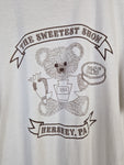 Vintage Screen Stars Shirt 80s Hershey Werbung "The Sweetest Show" Made In USA Weiß XL
