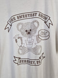 Vintage Screen Stars Shirt 80s Hershey Werbung "The Sweetest Show" Made In USA Weiß XL