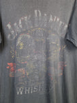 Vintage Oneita Shirt 1988 Jack Daniels Single Stitched Made In USA Schwarz/Grau XL