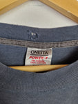 Vintage Oneita Shirt 1988 Jack Daniels Single Stitched Made In USA Schwarz/Grau XL