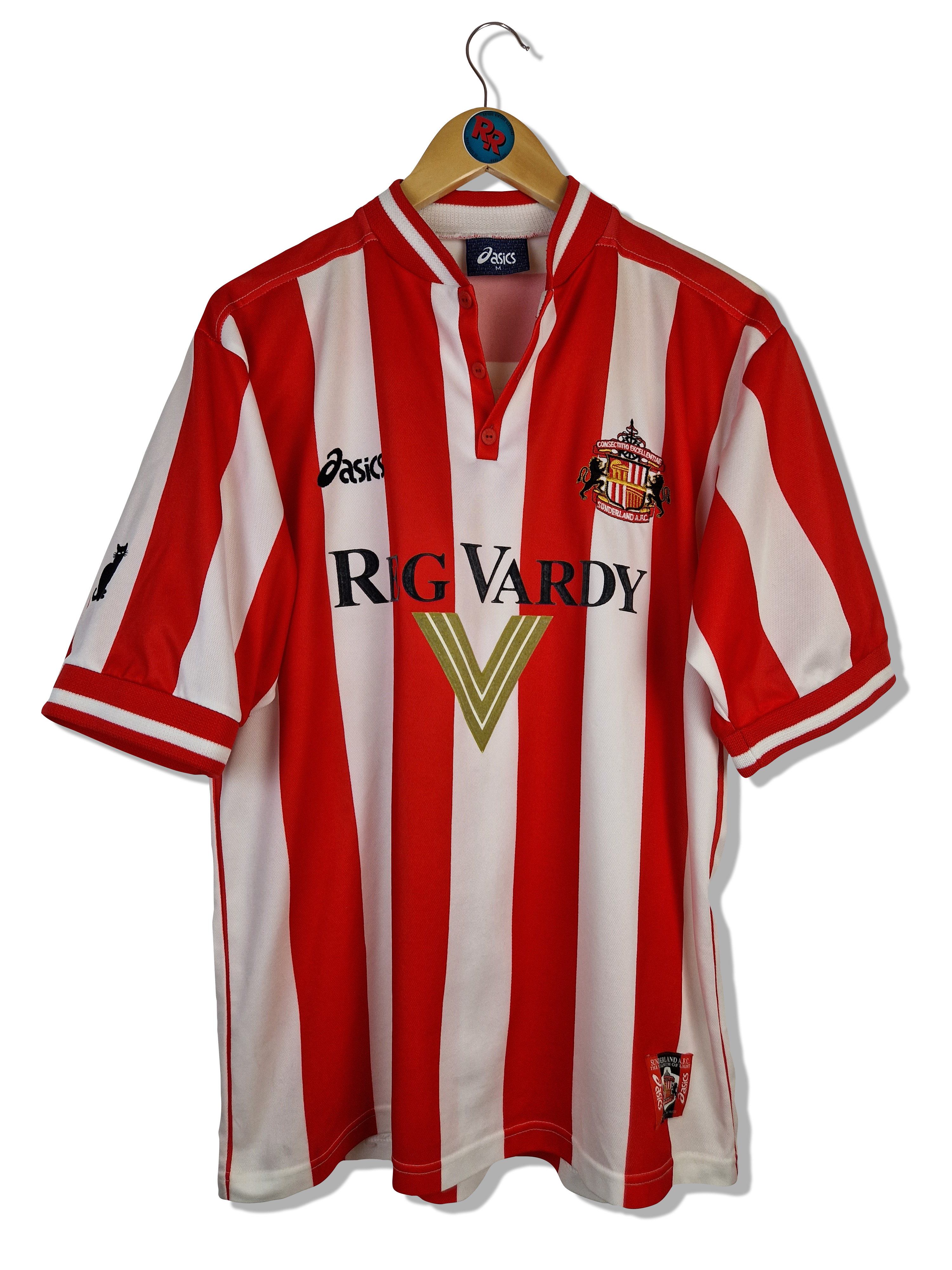 Vintage Asics Trikot Sunderland 1999/00 Reg Vardy Rot Weiß M