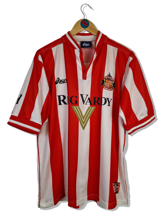 Vintage Asics Trikot Sunderland 1999/00 Reg Vardy Rot Weiß M