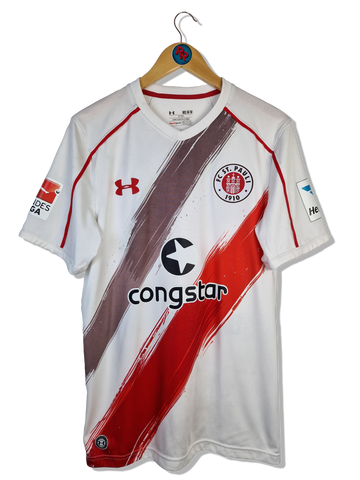 Under Armour Trikot FC ST. Pauli 2016-17 Auswärts #11 Aziz Bouhaddouz Congstar Weiß M