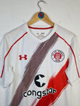 Under Armour Trikot FC ST. Pauli 2016-17 Auswärts #11 Aziz Bouhaddouz Congstar Weiß M