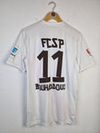 Under Armour Trikot FC ST. Pauli 2016-17 Auswärts #11 Aziz Bouhaddouz Congstar Weiß M