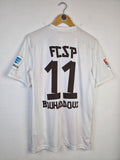 Under Armour Trikot FC ST. Pauli 2016-17 Auswärts #11 Aziz Bouhaddouz Congstar Weiß M