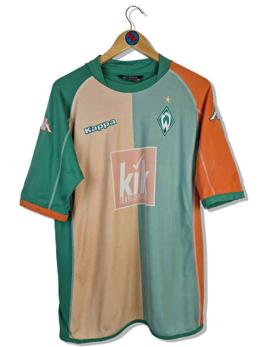 Kappa Trikot Werder Bremen 2004/05 Kik Grün Orange XXL