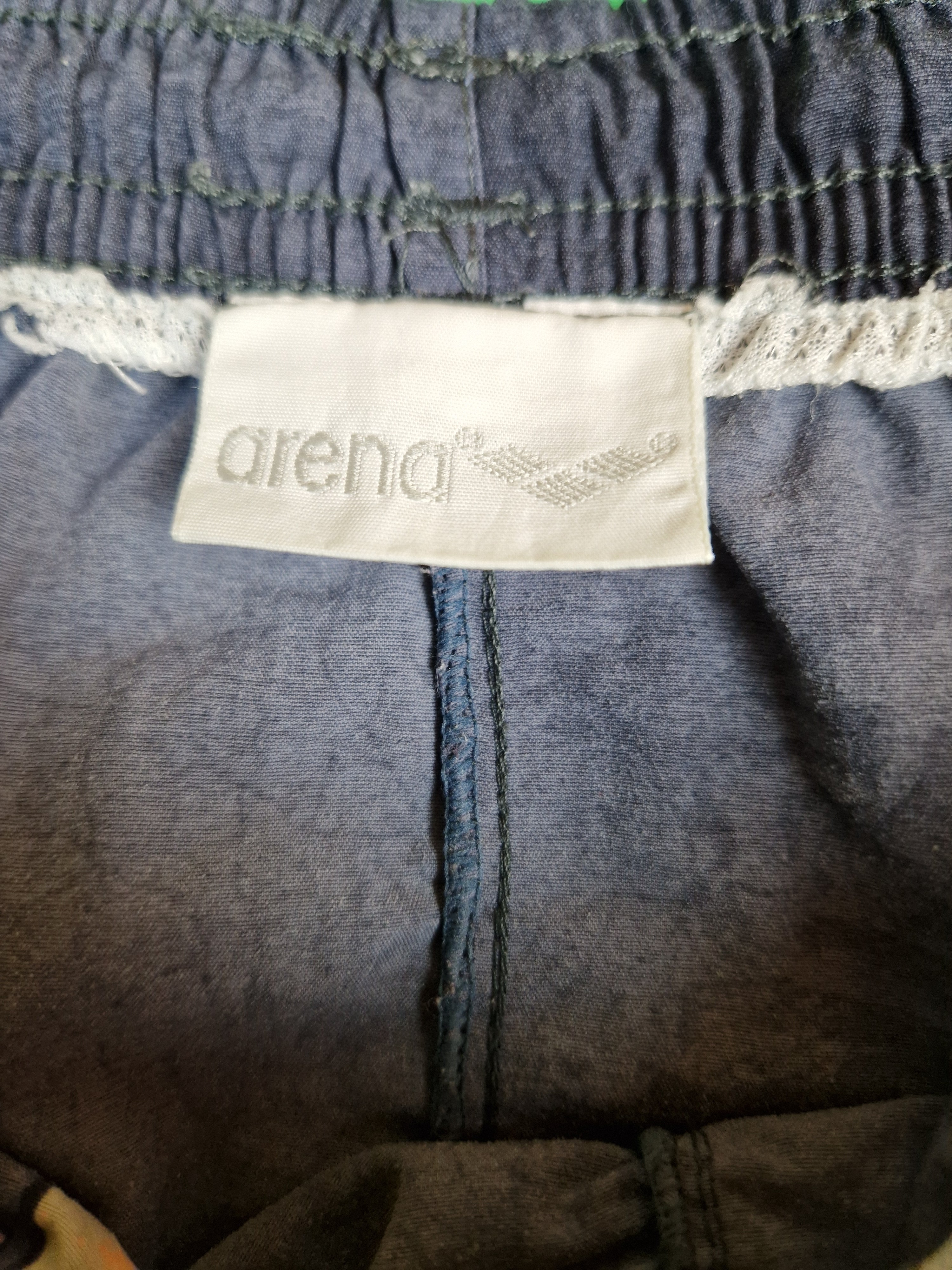 Vintage Arena Badehose Schwarz Orange M-L