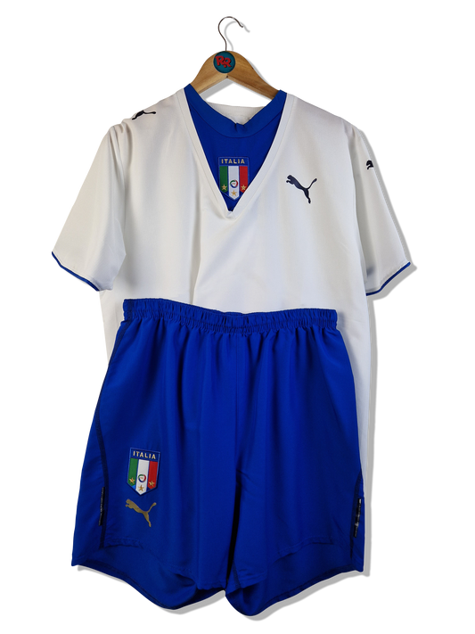 Puma Trikot + Shorts Italien 2006 Auswärts Weiß Blau XL