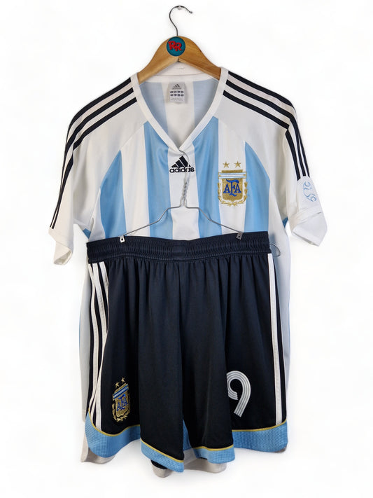 Adidas Trikot+Shorts Set Argentinien 2005 Blau Weiß L