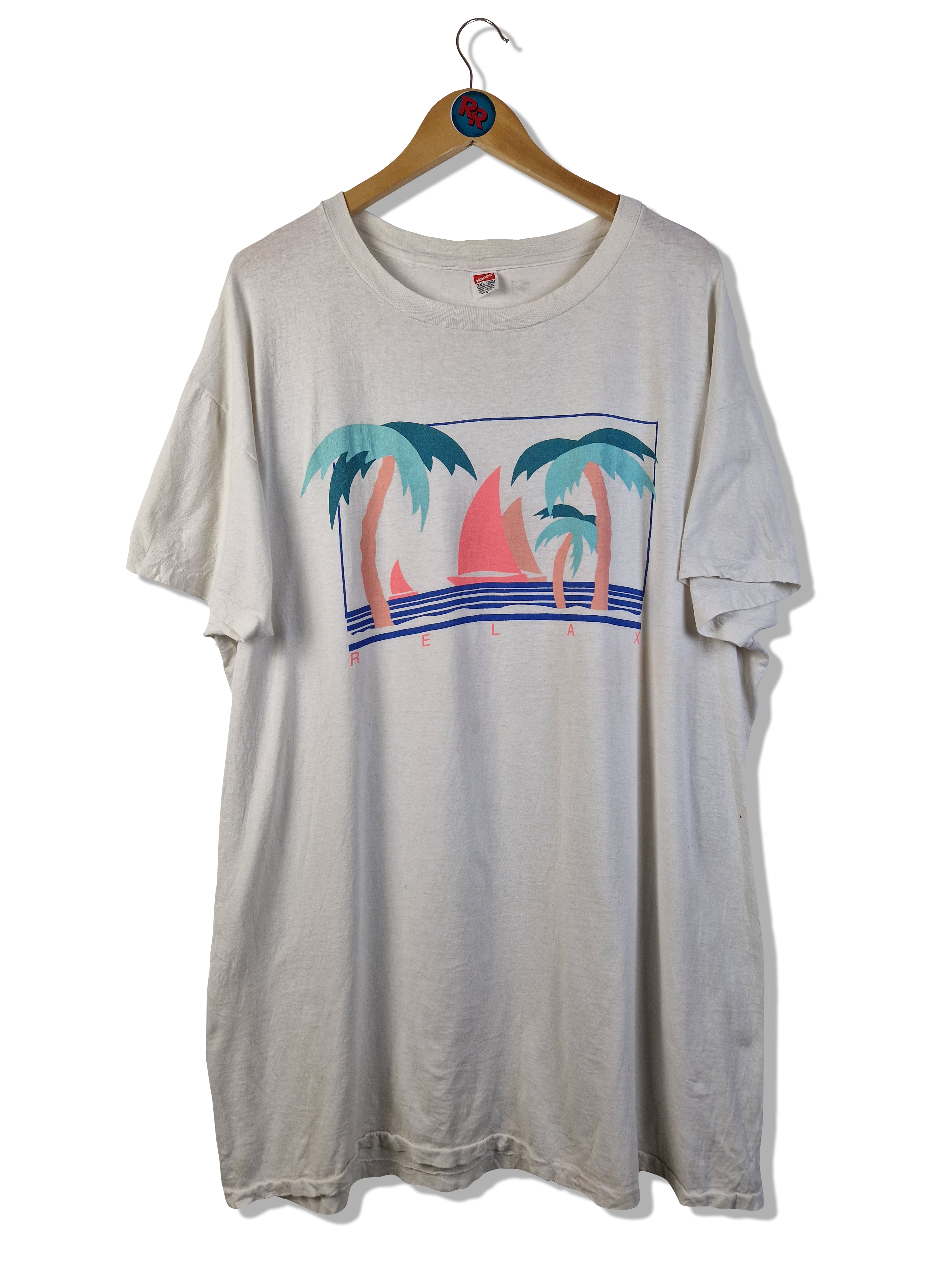 Vintage Hanes Shirt "Relax" Single Stitch Made In USA XXL-XXXL